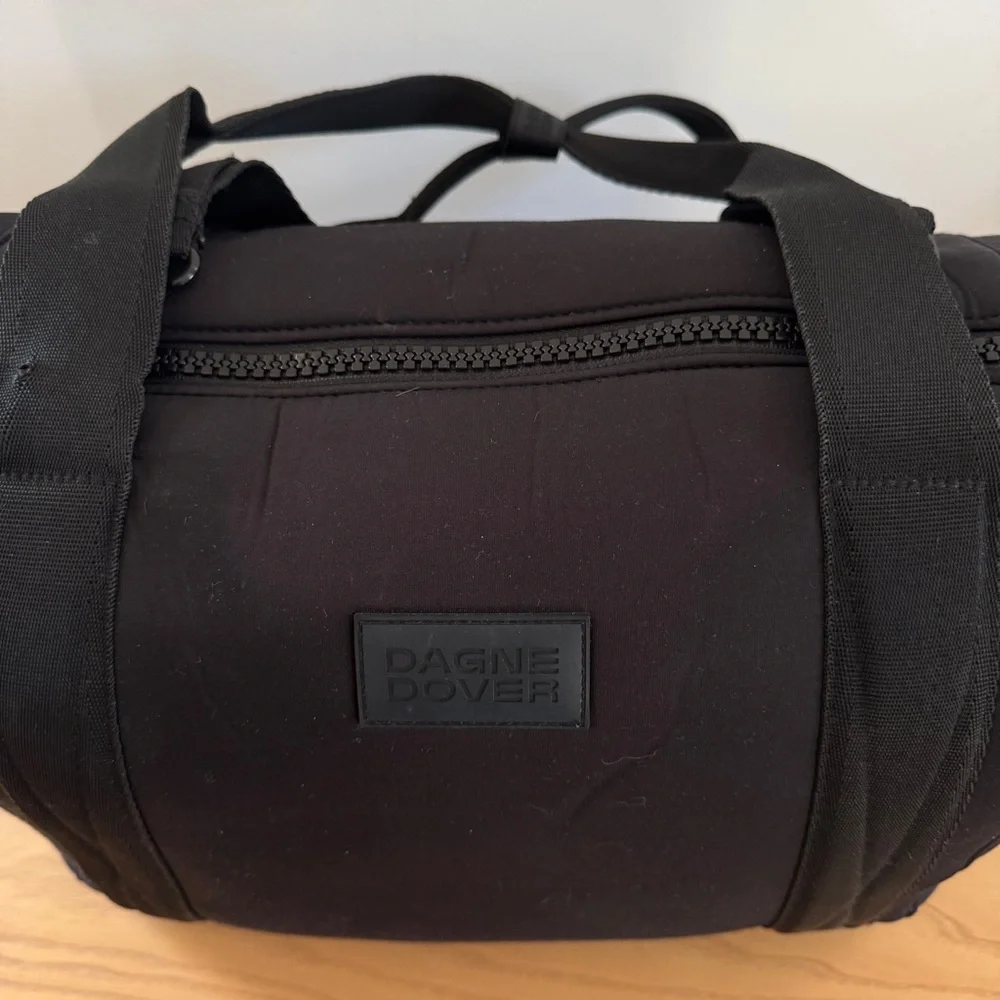Dagne Dover Landon Neoprene Carry All Bag Onyx Black with Dust bag Medium - Picture 2 of 5